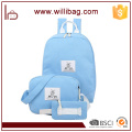 3 Set Canvas Mochila Simple Design Mochila Canvas